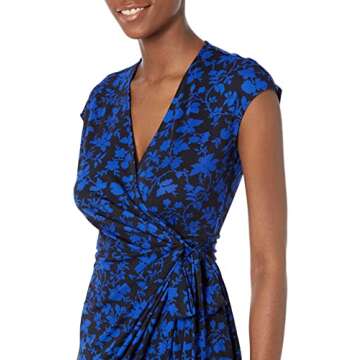 Stylish Lark & Ro Women's Cap Sleeve Wrap Dress