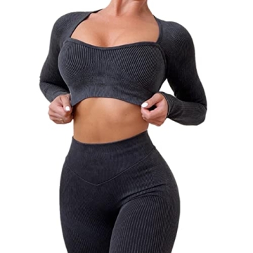 ABOCIW Women's Seamless Workout Set - Stylish and Supportive