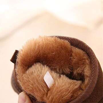 MK MATT KEELY Winter Boots Boys Girls Soft Warm Shoes Toddler Black Snow Boots 7 Toddler Khaki