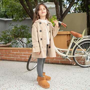 MK MATT KEELY Winter Boots Boys Girls Soft Warm Shoes Toddler Black Snow Boots 7 Toddler Khaki