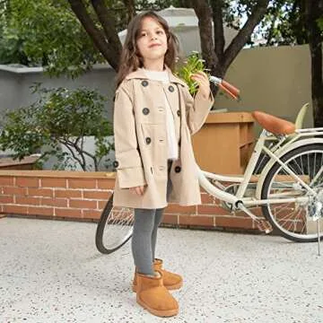 MK MATT KEELY Winter Boots Boys Girls Soft Warm Shoes Toddler Black Snow Boots 7 Toddler Khaki