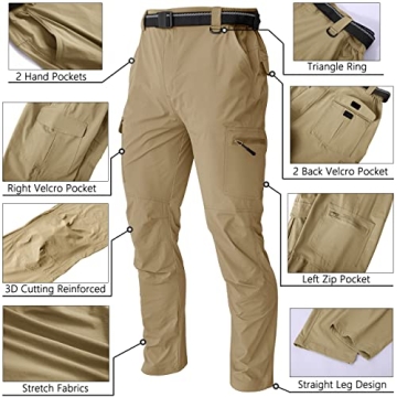 WENRONSTA Men's Quick-Dry Cargo Pants for Outdoors