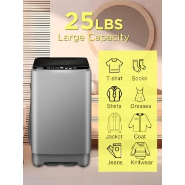 Compact 25 lbs Automatic Washing Machine Ideal for Small Spaces