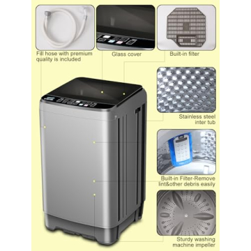 Compact 25 lbs Automatic Washing Machine Ideal for Small Spaces