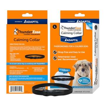 ThunderEase Calming Anti-Anxiety Pheromone Collar for Dogs: Comfort & Safety