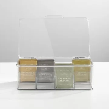 mDesign Clear Tea Bag Storage Container for Organizing Teas