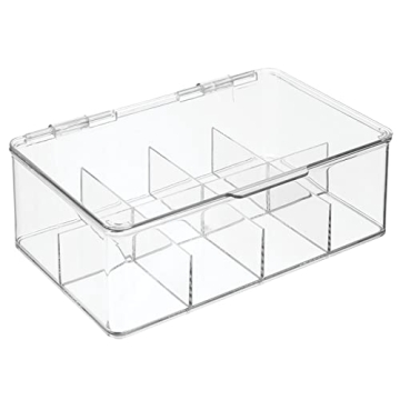mDesign Clear Tea Bag Storage Container for Organizing Teas