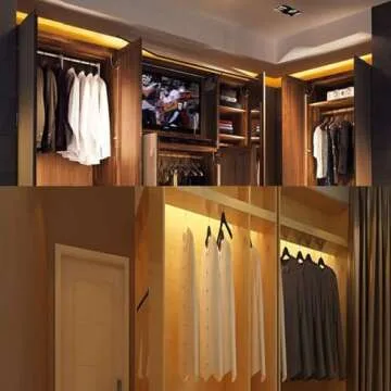 Amagle Motion Sensor Light Indoor, Closet Lights Motion Sensored, Battery Operated Cabinet Lights Strip, White Under Cabinet Lighting, Under Counter Lights for Kitchen, Led Strip Lights for Bedroom