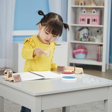 Melissa & Doug Wooden Vehicle Stamp Set for Kids