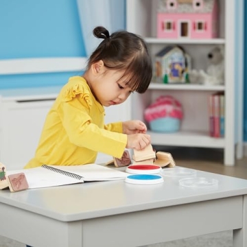 Melissa & Doug Wooden Vehicle Stamp Set for Kids