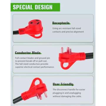 SCITOO 30 Amp RV Extension Cord - 15FT Power Solution