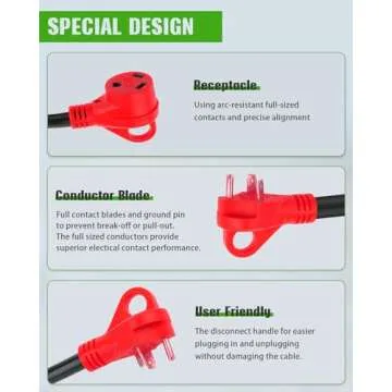 SCITOO 30 Amp RV Extension Cord - 15FT Power Solution