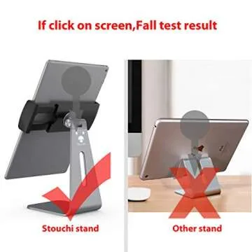 Stouch Tablet Holder Stand Compatible 2020 iPad Pro, 360° Rotatable Aluminum Alloy Desktop Holder Tablet Stand Compatible Samsung Galaxy Tab ProS iPad Pro10.5 9.7" 12.9'' iPad Air Surface Pro4 Gray