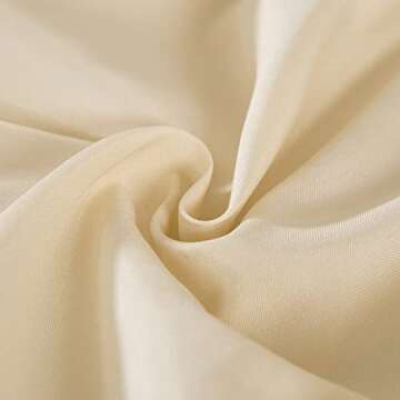 MEILA Elastic Dust Ruffled Bed Skirt - Easy Install Beige