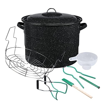 Granite Ware 8 Piece Enamelware Water Bath Canning Pot with Kit and Rack