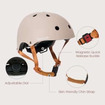 MomnLittle Kids Bike Helmet with Magnetic Buckle for Toddlers