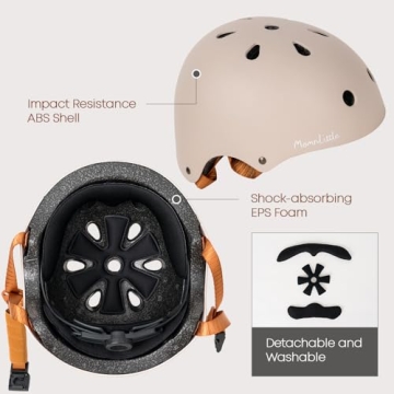 MomnLittle Kids Bike Helmet with Magnetic Buckle for Toddlers