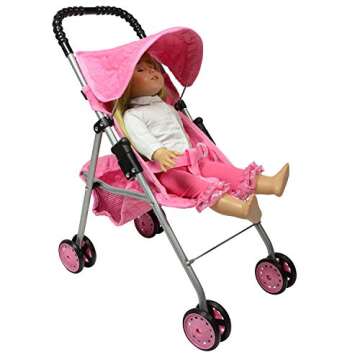 My First Doll Stroller with Basket - Perfect for 18-inch Dolls