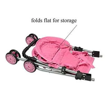 My First Doll Stroller with Basket - Perfect for 18-inch Dolls