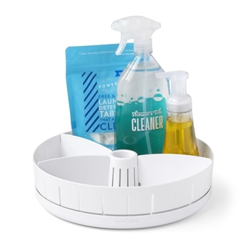 YouCopia SinkSuite Under Sink Turntable with Adjustable Dividers, Lazy Susan Organizer for Kitchen o...