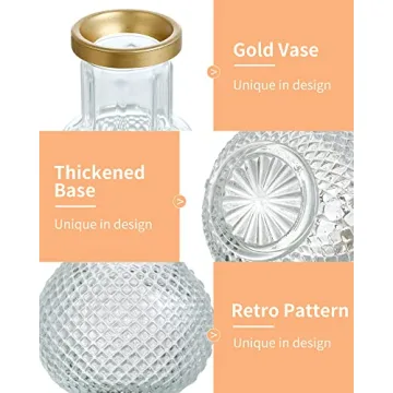 DN DECONATION Elegant Glass Bud Vases Set of 3