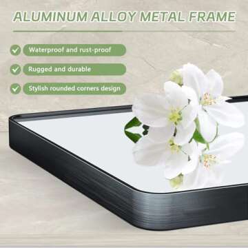 Black Framed Bathroom Mirror for Stylish Homes