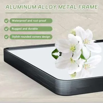 Black Framed Bathroom Mirror for Stylish Homes