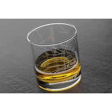 Engraved St. Louis Map Whiskey Glass for Unique Gifts