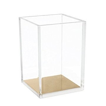 HBlife Rose Gold Acrylic Pen Holder Desk Organizer