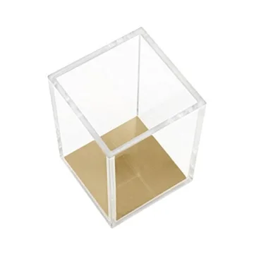 HBlife Rose Gold Acrylic Pen Holder Desk Organizer