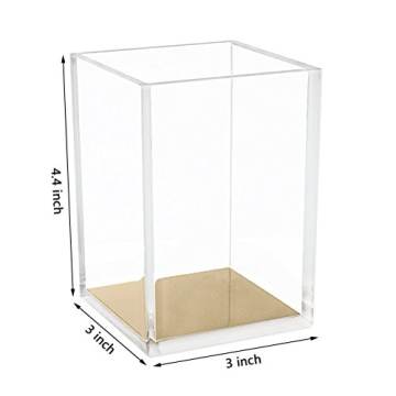 HBlife Rose Gold Acrylic Pen Holder Desk Organizer