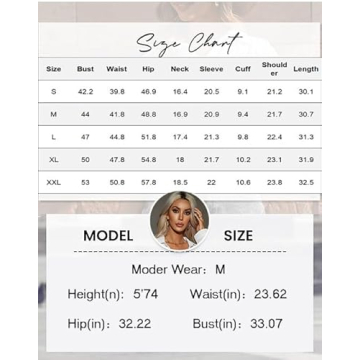 HOTOUCH Women's Button Down Casual Loose Fit Blouse Shirt