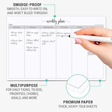 Premium Weekly Planning Notepad for Busy Lives