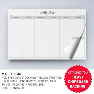 Premium Weekly Planning Notepad for Busy Lives