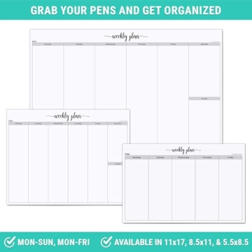 Premium Weekly Planning Notepad for Busy Lives