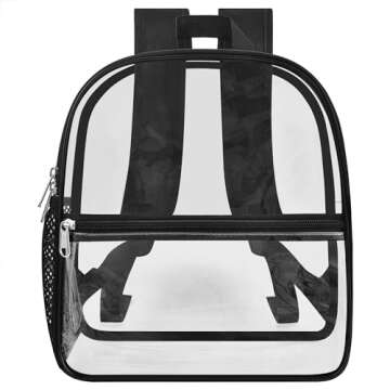 USPECLARE Clear Backpack for Stadium Approved 12×6×12, Water proof Clear Bag for Stadium Events an...