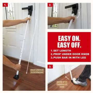 SECURITYMAN 2-in-1 Door Security Bar for Home & Travel