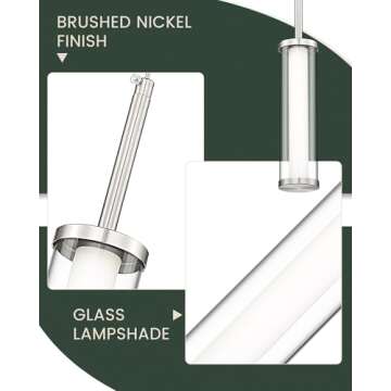 Cargifak Modern LED Pendant Lights - Set of 2 with Adjustable Light