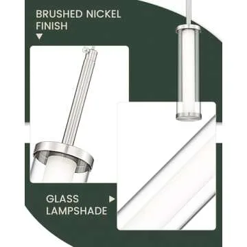 Cargifak Modern LED Pendant Lights - Set of 2 with Adjustable Light