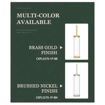 Cargifak Modern LED Pendant Lights - Set of 2 with Adjustable Light