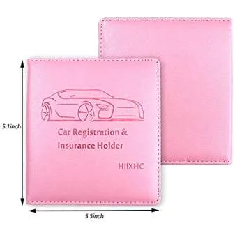 Durable PU Leather Car Registration Holder - Document Organizer
