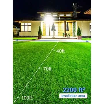 Kekeou 100W LED Flood Light (2 Pack), Outdoor Stadium Flood Lights, 11000lm 6500K IP67 Waterproof for Garden, Lawn, Farm, Stadium