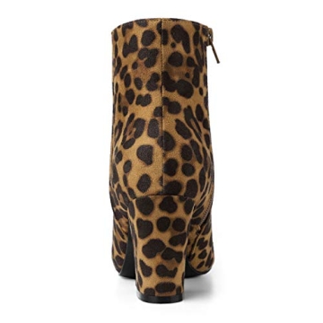 Allegra K Christmas Leopard Ankle Boots for Stylish Comfort