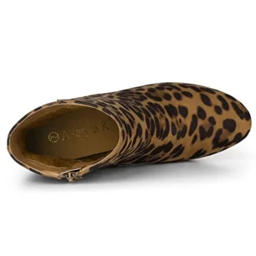 Allegra K Christmas Leopard Ankle Boots for Stylish Comfort