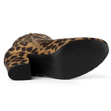 Allegra K Christmas Leopard Ankle Boots for Stylish Comfort