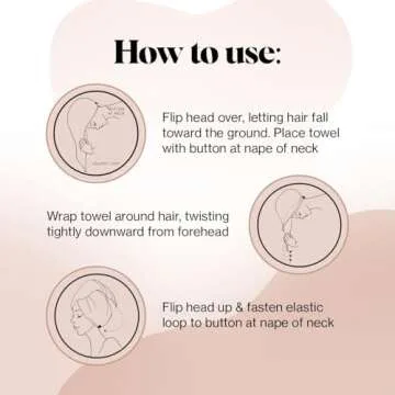 Kitsch Microfiber Hair Towel Wrap - Quick Dry, Super Absorbent