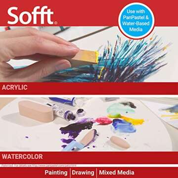 Sofft Artist Tools by GOLDEN, Round Sponges, Professional Pastels