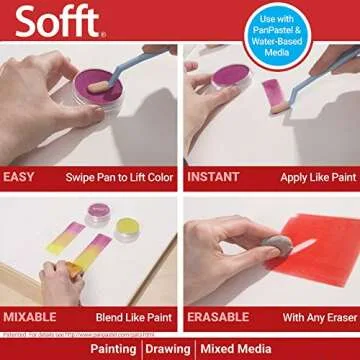 Sofft Artist Tools by GOLDEN, Round Sponges, Professional Pastels