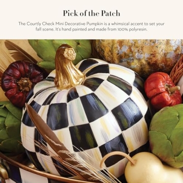MacKenzie-Childs Mini Decorative Pumpkin for Elegant Autumn Decor
