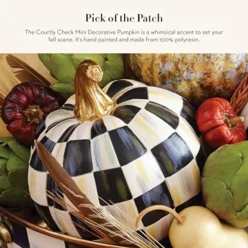 MacKenzie-Childs Mini Decorative Pumpkin for Elegant Autumn Decor